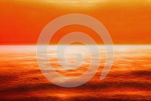 Unreal orange hues that look like a seascape. Seascape Abstractive Background