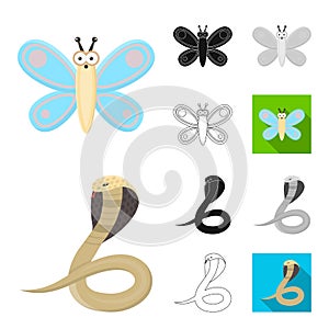 An unrealistic animal cartoon,black,flat,monochrome,outline icons in set collection for design. Toy animals vector