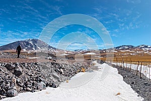 unrecognizable people at Ruta de los Seismiles, Catamarca, Argentina