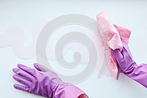 Unrecognizable Woman Cleaning