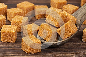 Unrefined Cubed Brown Cane Sugar Crystals - Saccharum officinarum