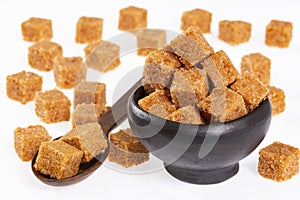 Unrefined Cubed Brown Cane Sugar Crystals - Saccharum officinarum