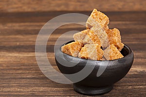 Unrefined Cubed Brown Cane Sugar Crystals - Saccharum officinarum