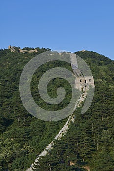 Unrestored section of the Great Wall of China, Zhuangdaokou, Beijing, China