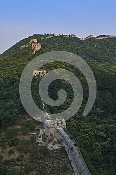 Unrestored section of the Great Wall of China, Zhuangdaokou, Beijing, China