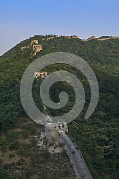 Unrestored section of the Great Wall of China, Zhuangdaokou, Beijing, China