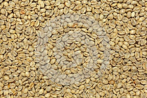 Unroasted artesanal gourmet coffee beans pattern