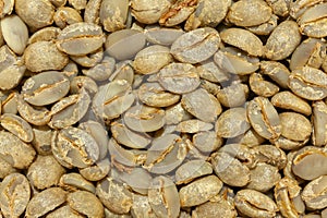 Unroasted artesanal gourmet coffee beans pattern