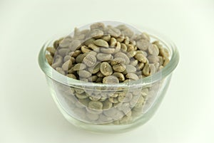 Unroasted coffee beans