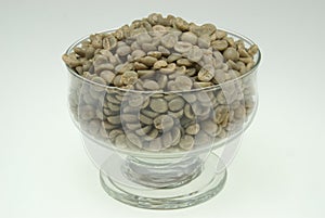 Unroasted coffee beans