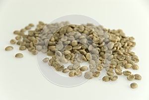 Unroasted coffee beans
