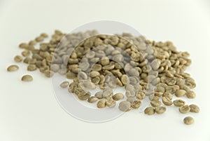 Unroasted coffee beans