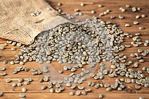 Unroasted green coffee