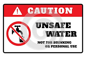 Unsafe water icon drawing by illustration