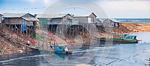 Unsanitary living conditions on lake Tonle Sap