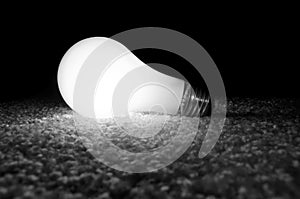 Unscrewed Glowing Light Bulb