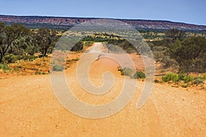 Unsealed dirt road in Central Australia