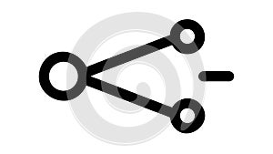 Unshare or Remove Connection Icon with Minus Symbol. vector design Generative AI