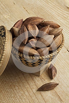 Unshelled pili nuts from the Philippines photo