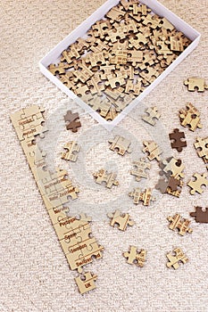 Unsolved Jigsaw Puzzles Pieces photo