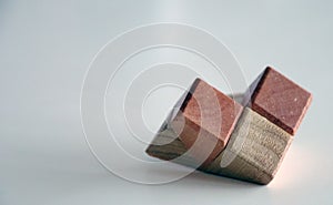 Unsolved puzzle, wooden piece