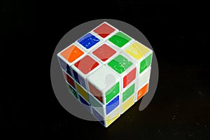 Unsolved rubiks cube