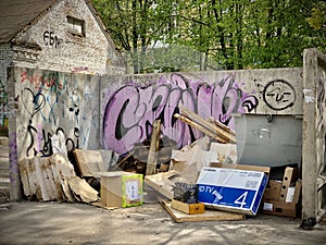 Unsorted Trash Dumped in the Collector