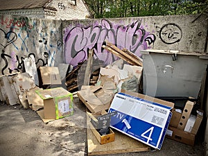 Unsorted Trash Dumped in the Collector