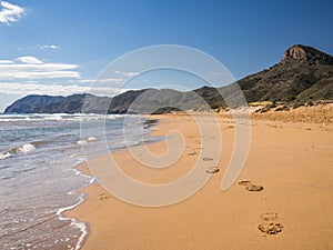 Deserted Beach, Costa Calida, Spain photo