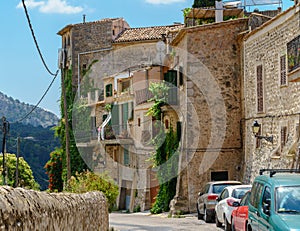 Unspoiled street view of the old town Valldemossa, Majorca, Spain