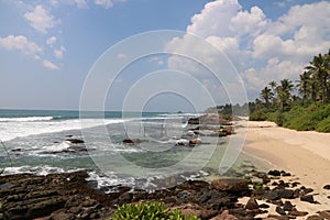 Unspoiled tropical beach landscapes in Sri Lanka