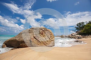 Unspoiled tropical beach in Sri Lanka.