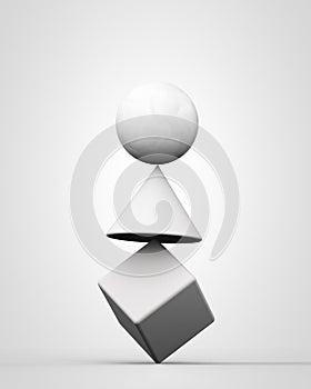 Unstable balancing structure. Copy space