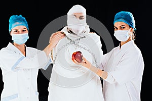 Unstable man in straitjacket