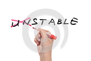 Unstable to stable concept