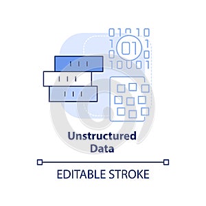 Unstructured data light blue concept icon photo