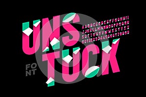 Unstuck style font design