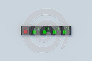 Unsuccessful hack. Database encryption. Closed access. Reliable security system