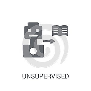 Unsupervised learning icon. Trendy Unsupervised learning logo co