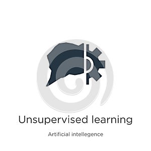 Unsupervised learning icon vector. Trendy flat unsupervised learning icon from artificial intellegence and future technology