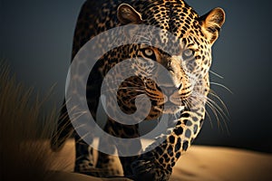 Untamed beauty a leopards portrait exuding strength and grace