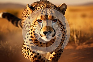 Untamed Wild cheetah animal nature. Generate Ai