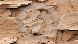 Untamed Wilderness Vista: Craggy Sandstone Texture. AI generate