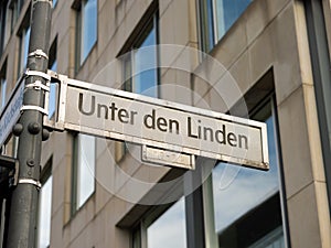 Unter den Linden Street Sign in Berlin