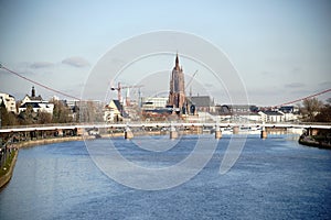 Untermain-Bridge and Cathedral Frankfurt