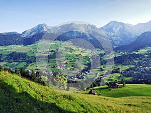 Unterwasser settlement in the river Thur valley