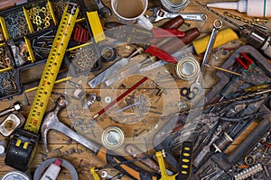 Untidy Workbench - Old Tools photo