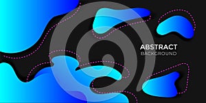 Gradient Blue Abstract Background On Variant Shape