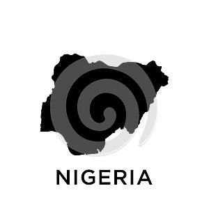 Nigeria map icon vector trendy