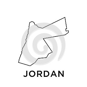 Jordan map icon vector trendy